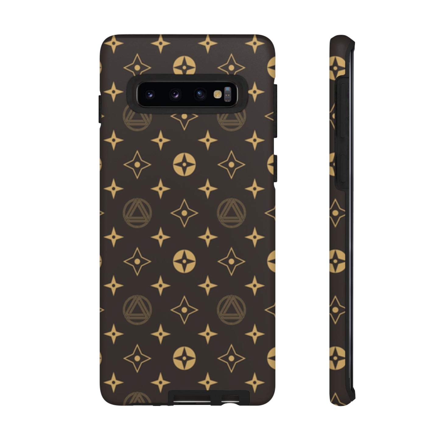 Stylish Phone Case with Abstract Gold Pattern