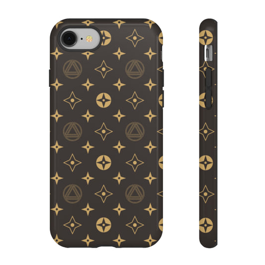 Stylish Phone Case with Abstract Gold Pattern