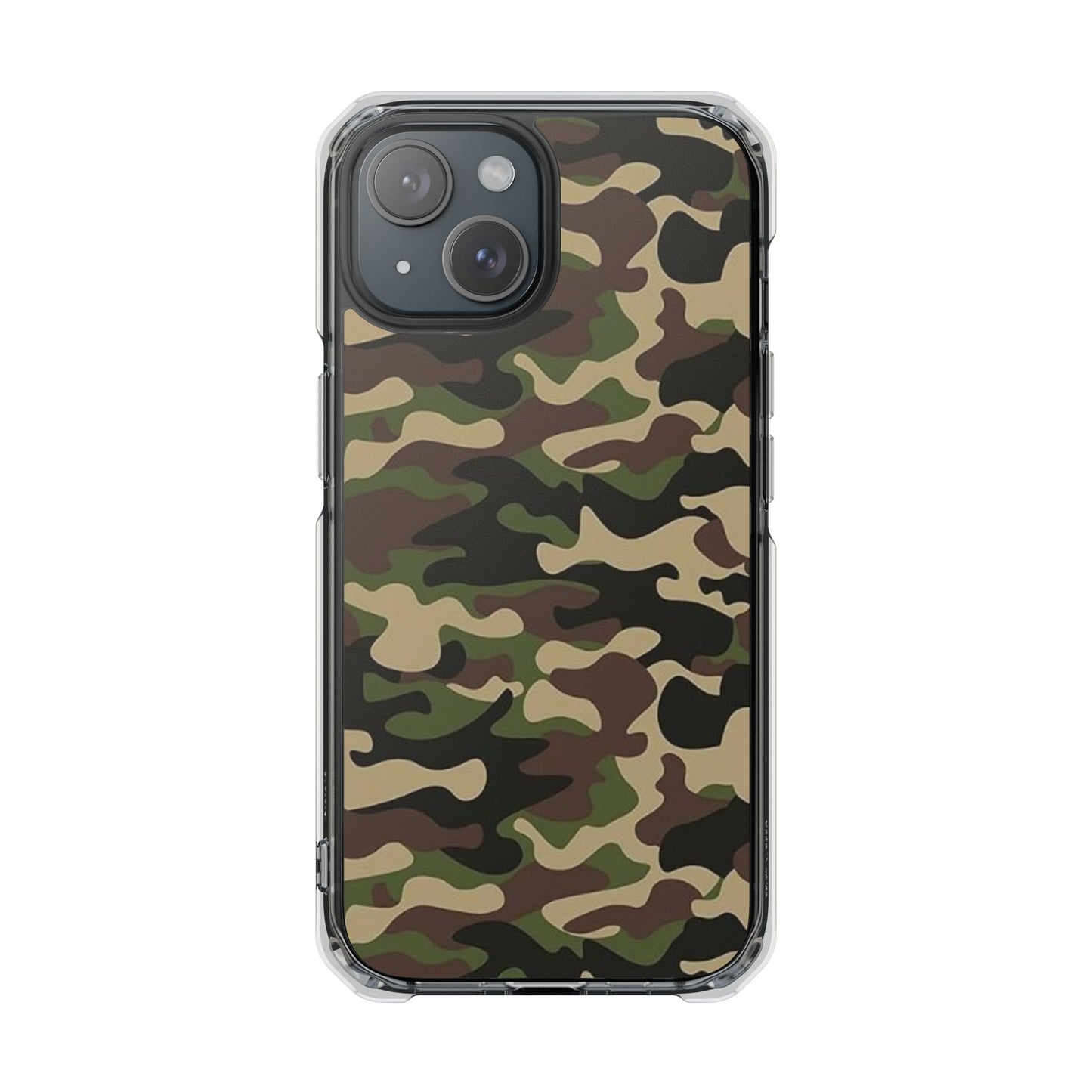Camouflage Magnetic Clear Phone Case