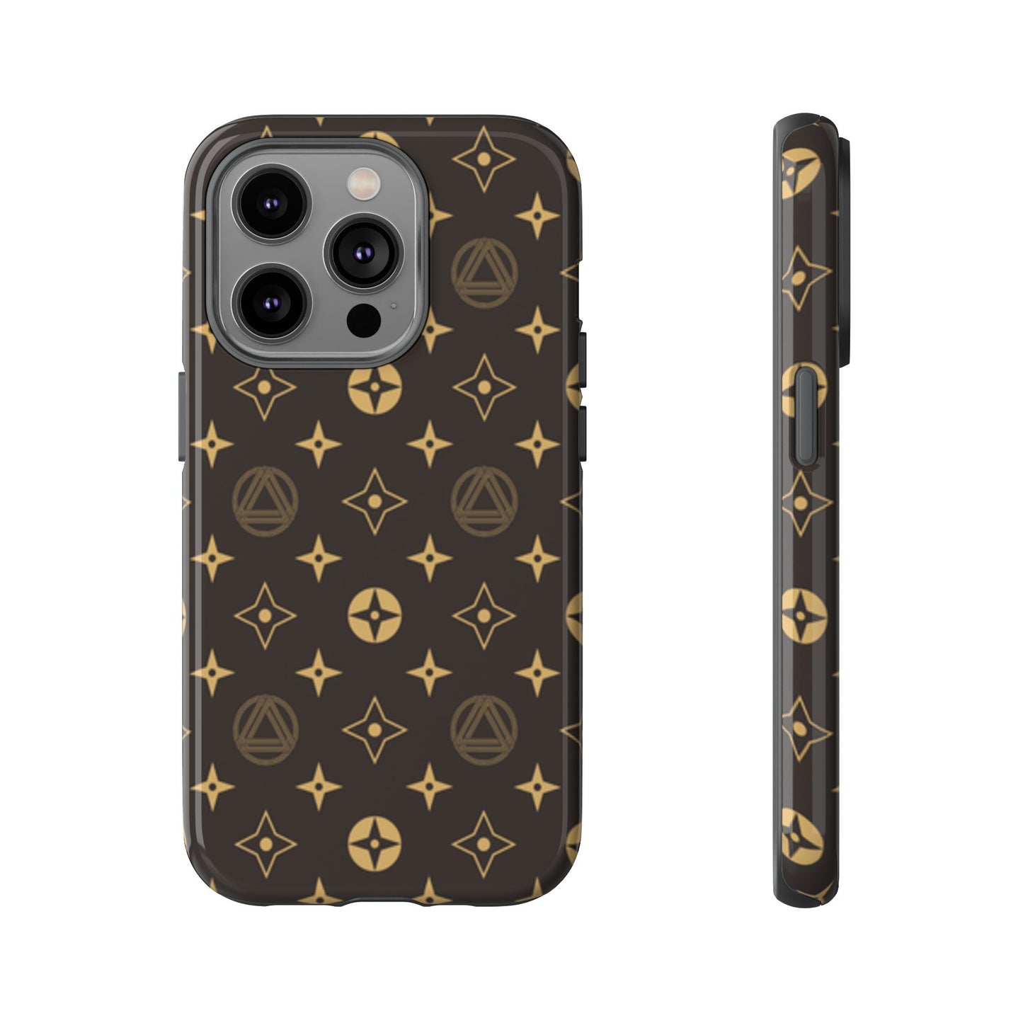 Stylish Phone Case with Abstract Gold Pattern
