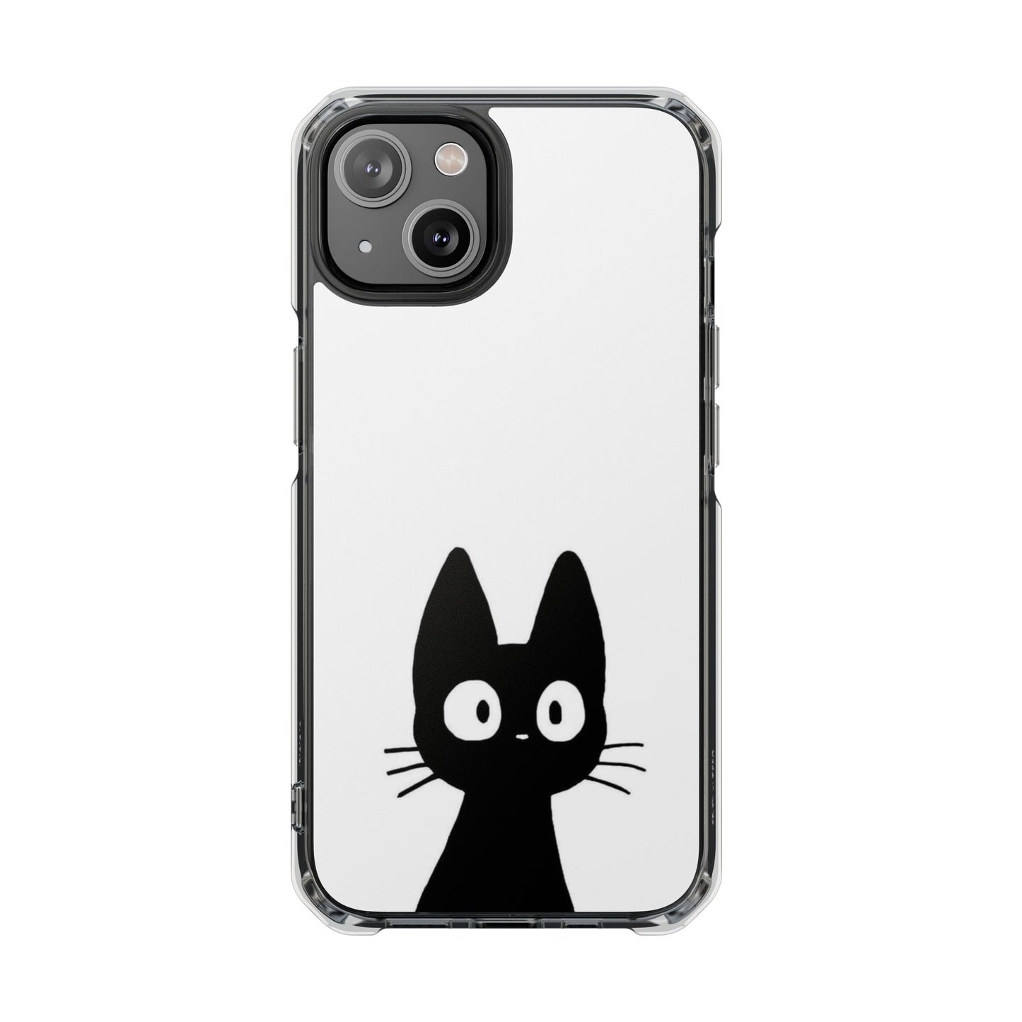 Cat-Themed Magnetic Clear Phone Case