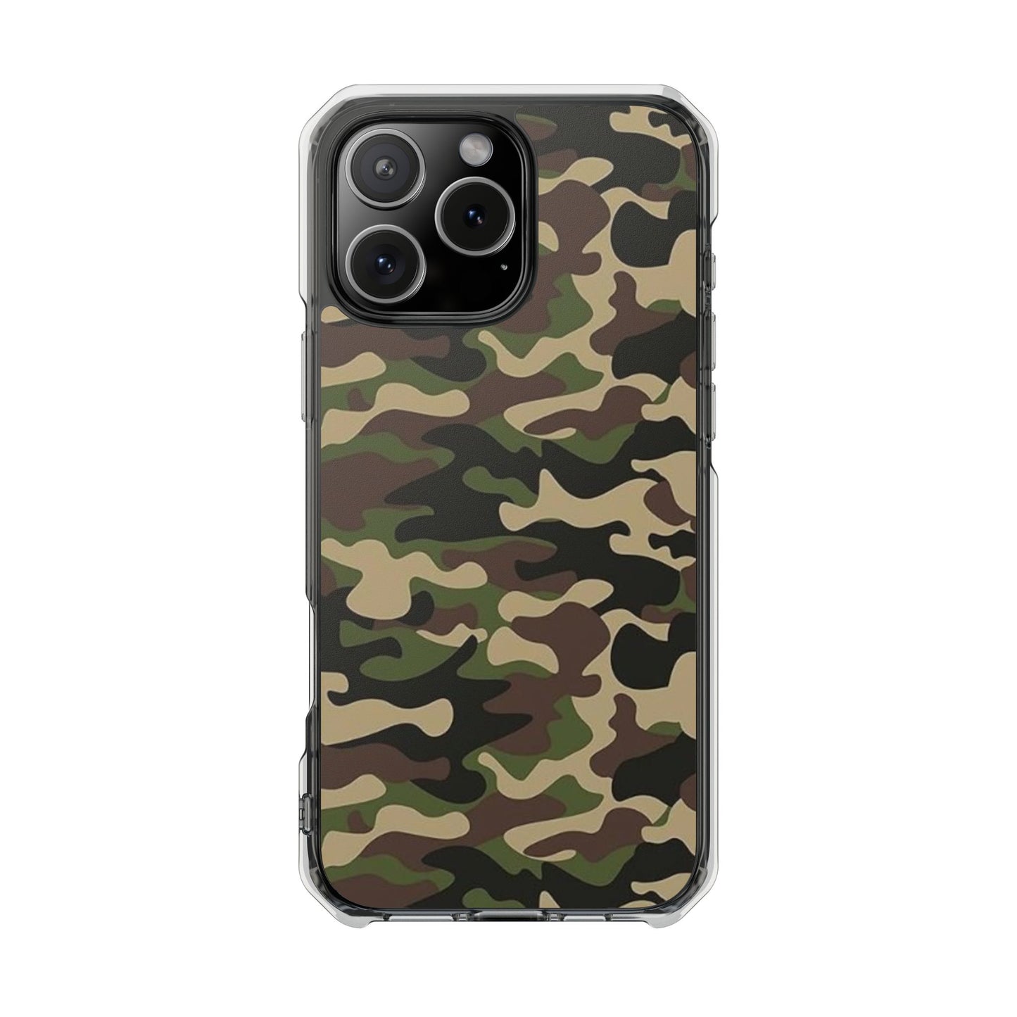 Camouflage Magnetic Clear Phone Case