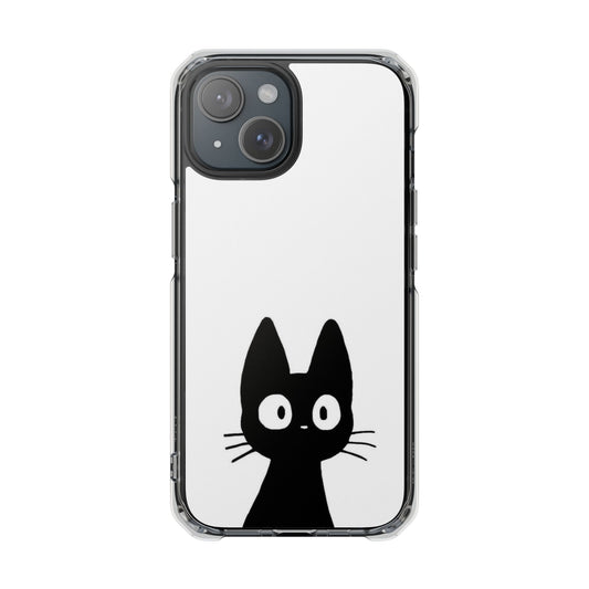 Cat-Themed Magnetic Clear Phone Case