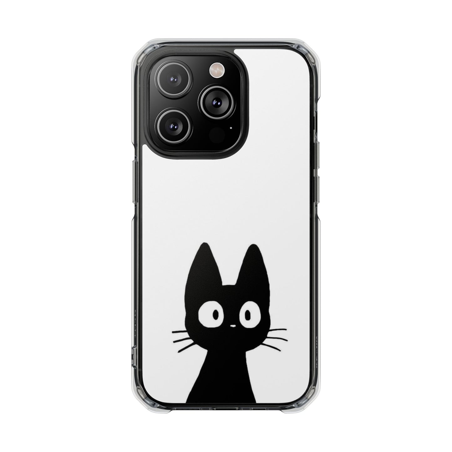 Cat-Themed Magnetic Clear Phone Case