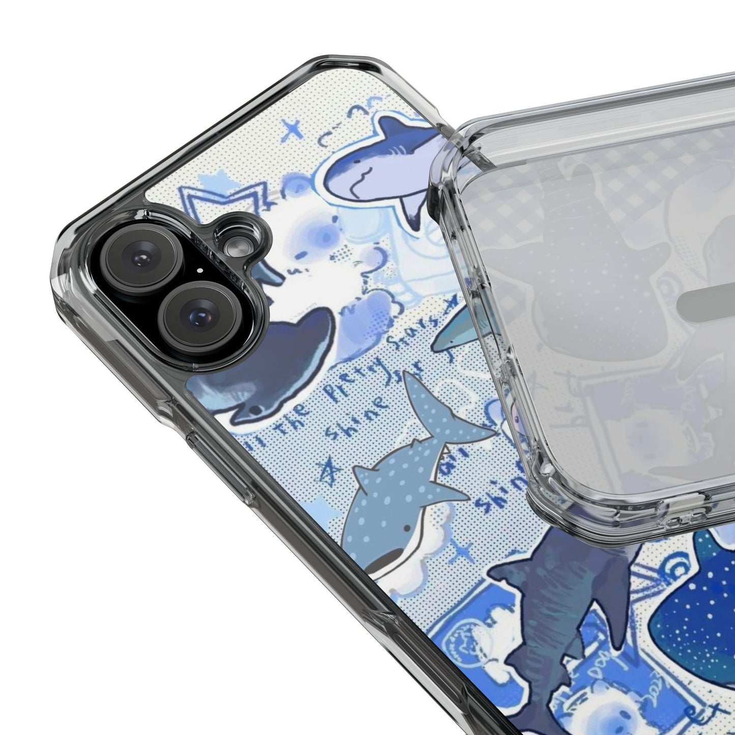 Shark Collage Magnetic Clear Impact Cases