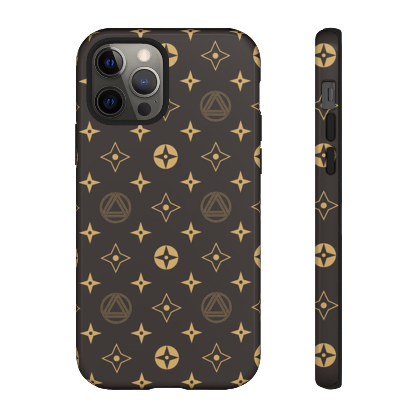 Stylish Phone Case with Abstract Gold Pattern