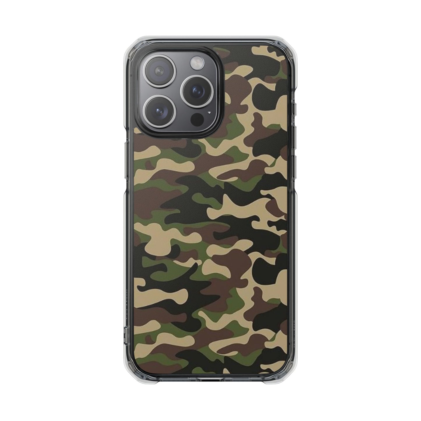 Camouflage Magnetic Clear Phone Case