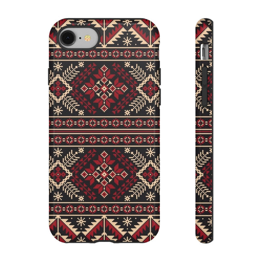Palestinian Tatreez Black/Red/White