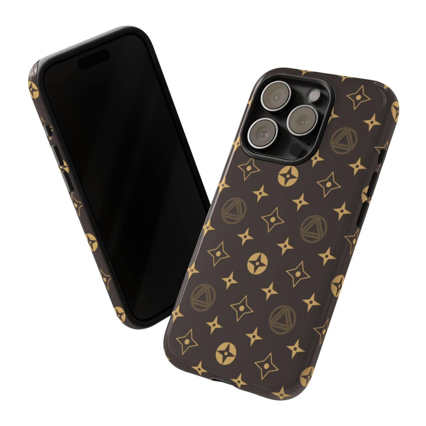 Stylish Phone Case with Abstract Gold Pattern