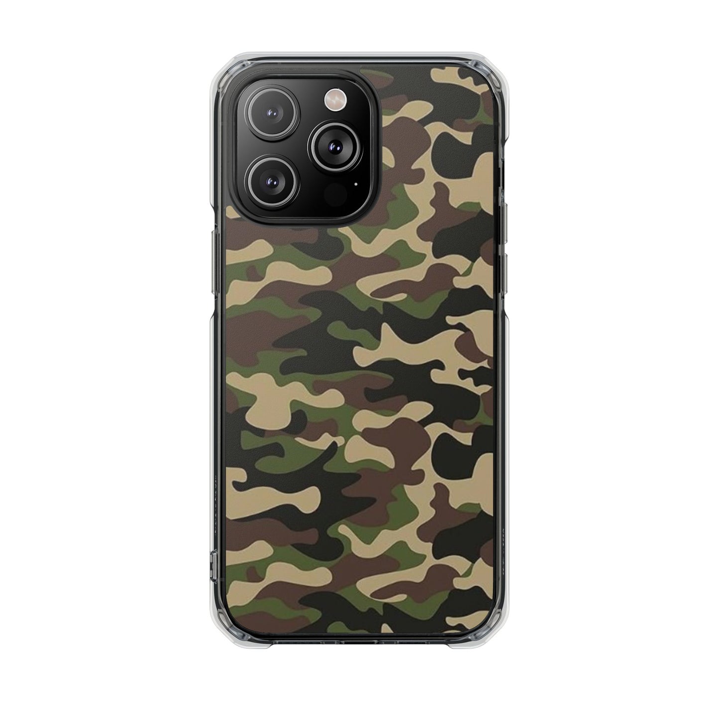 Camouflage Magnetic Clear Phone Case