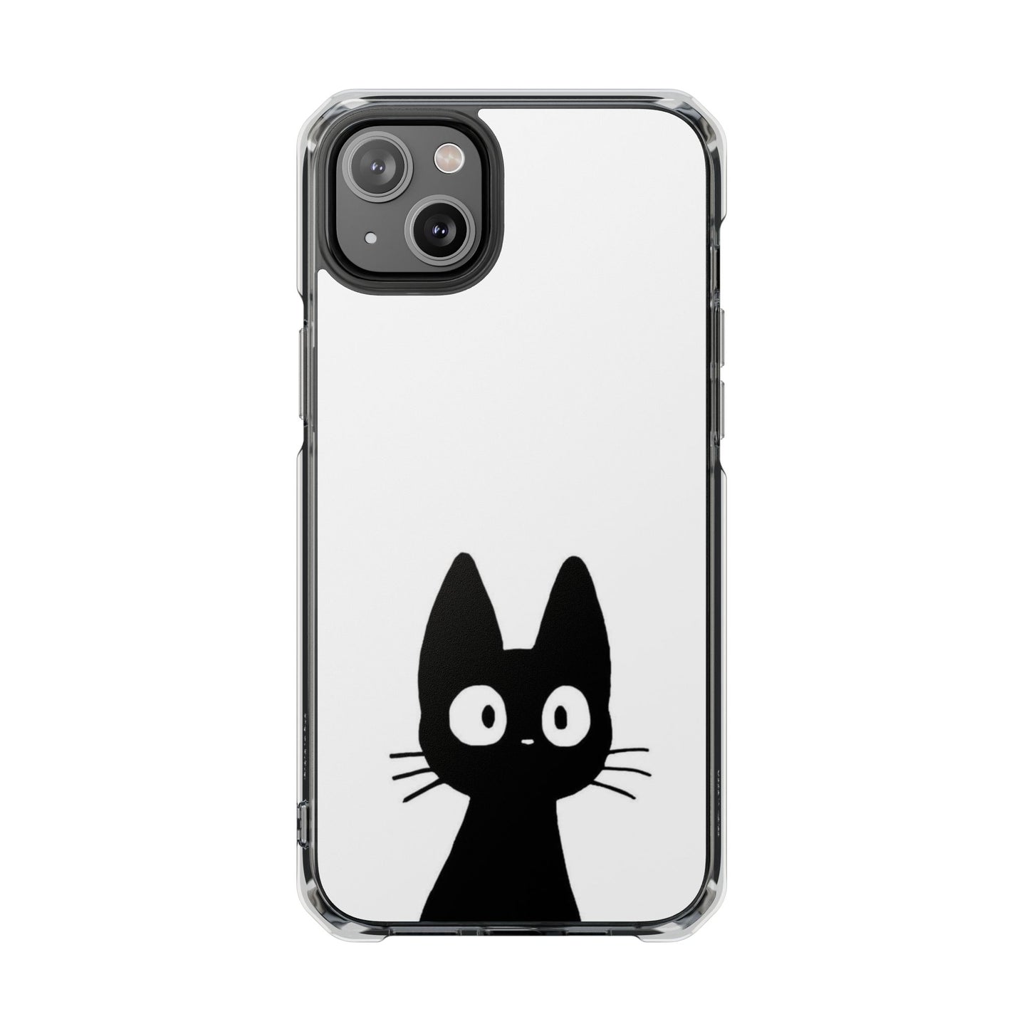 Cat-Themed Magnetic Clear Phone Case