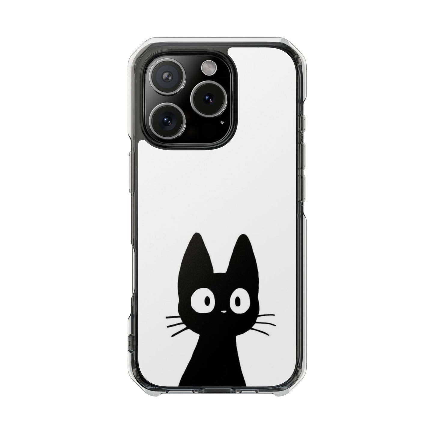 Cat-Themed Magnetic Clear Phone Case