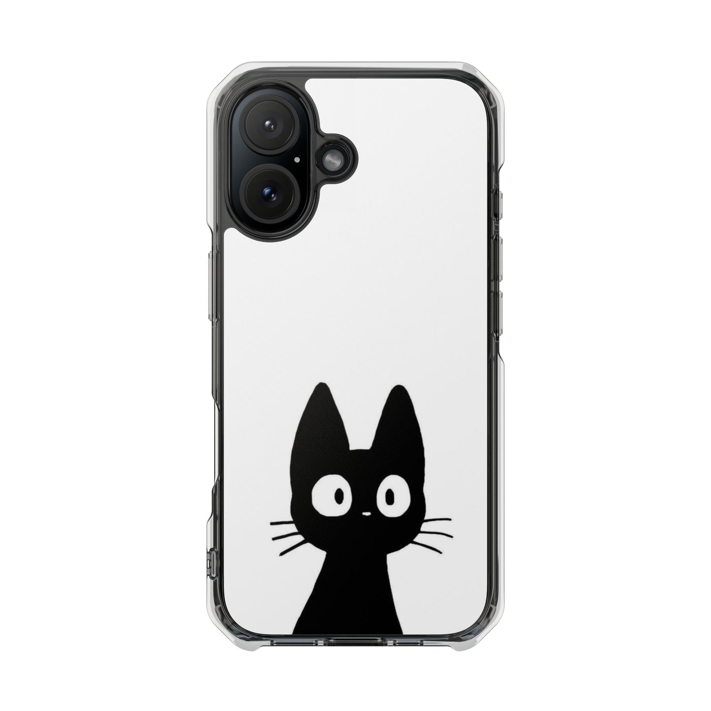 Cat-Themed Magnetic Clear Phone Case