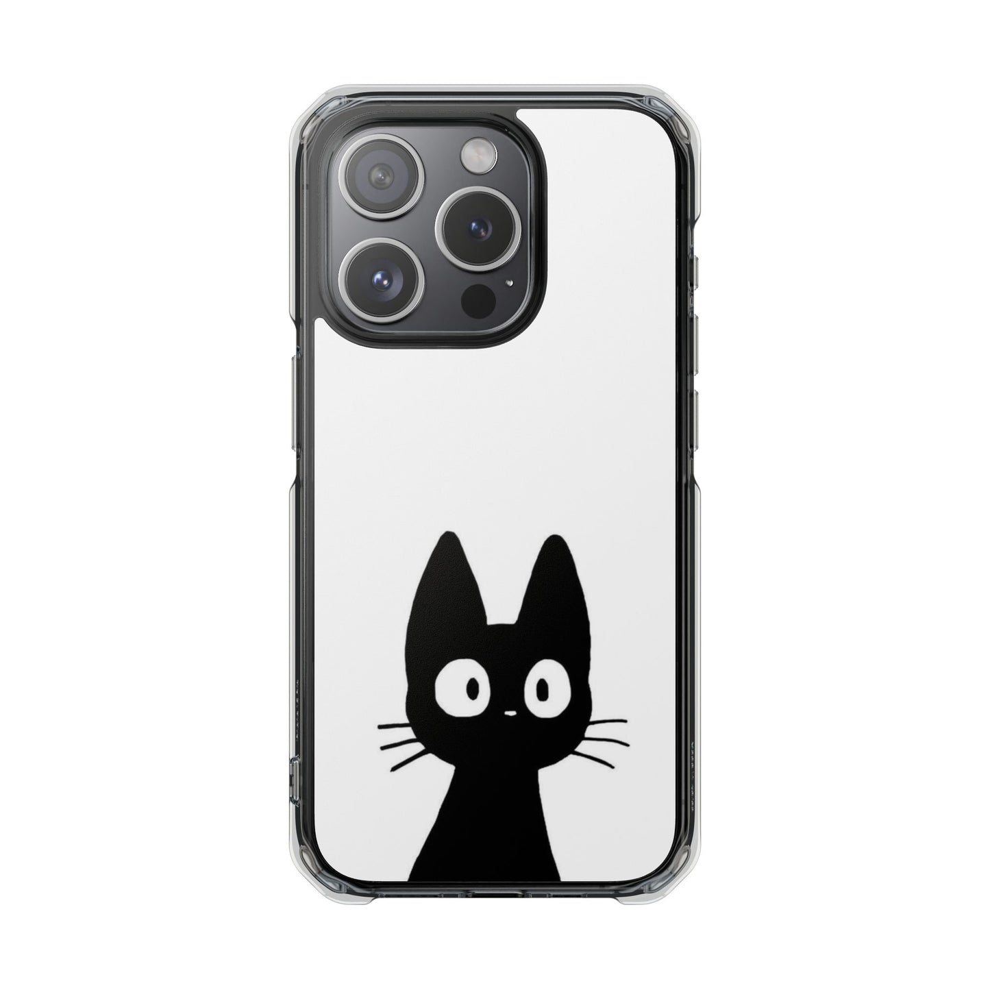 Cat-Themed Magnetic Clear Phone Case