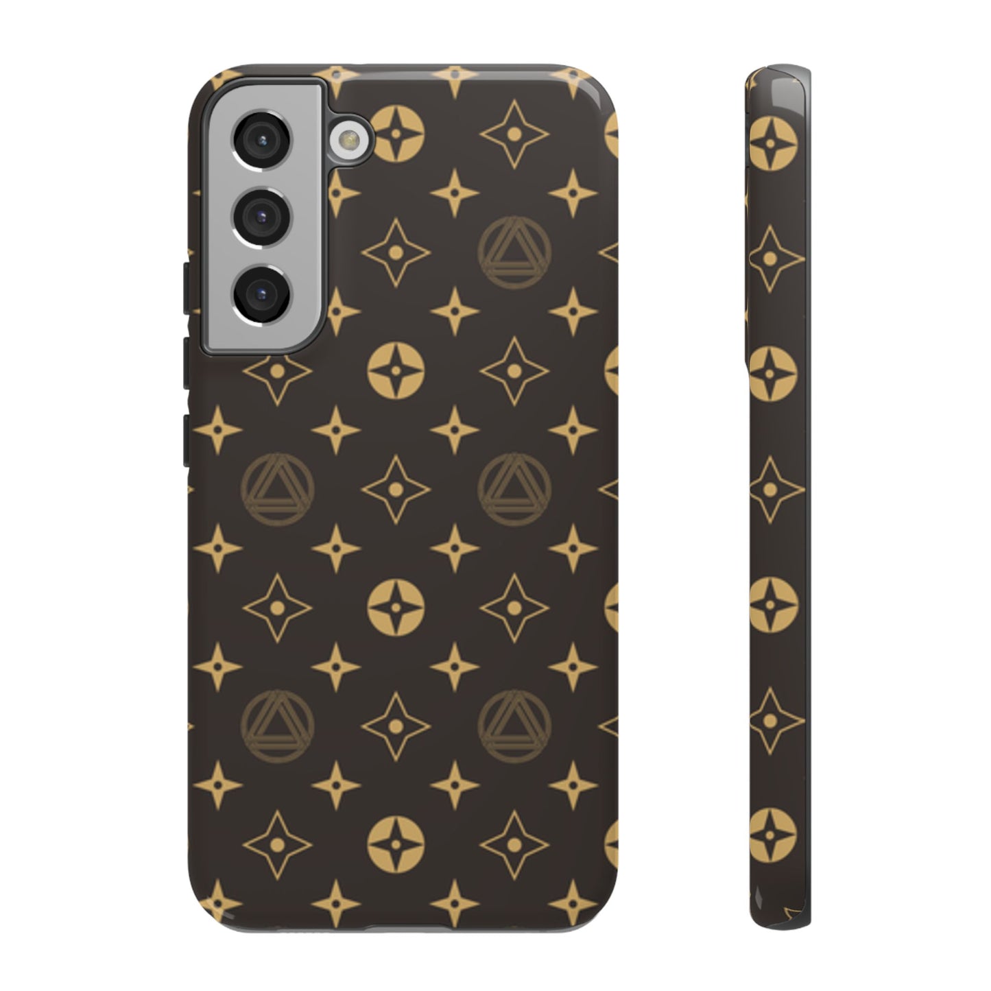 Stylish Phone Case with Abstract Gold Pattern