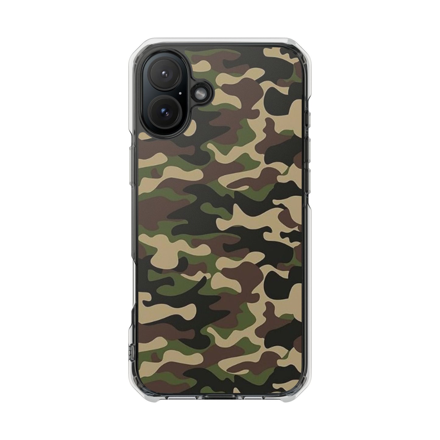 Camouflage Magnetic Clear Phone Case