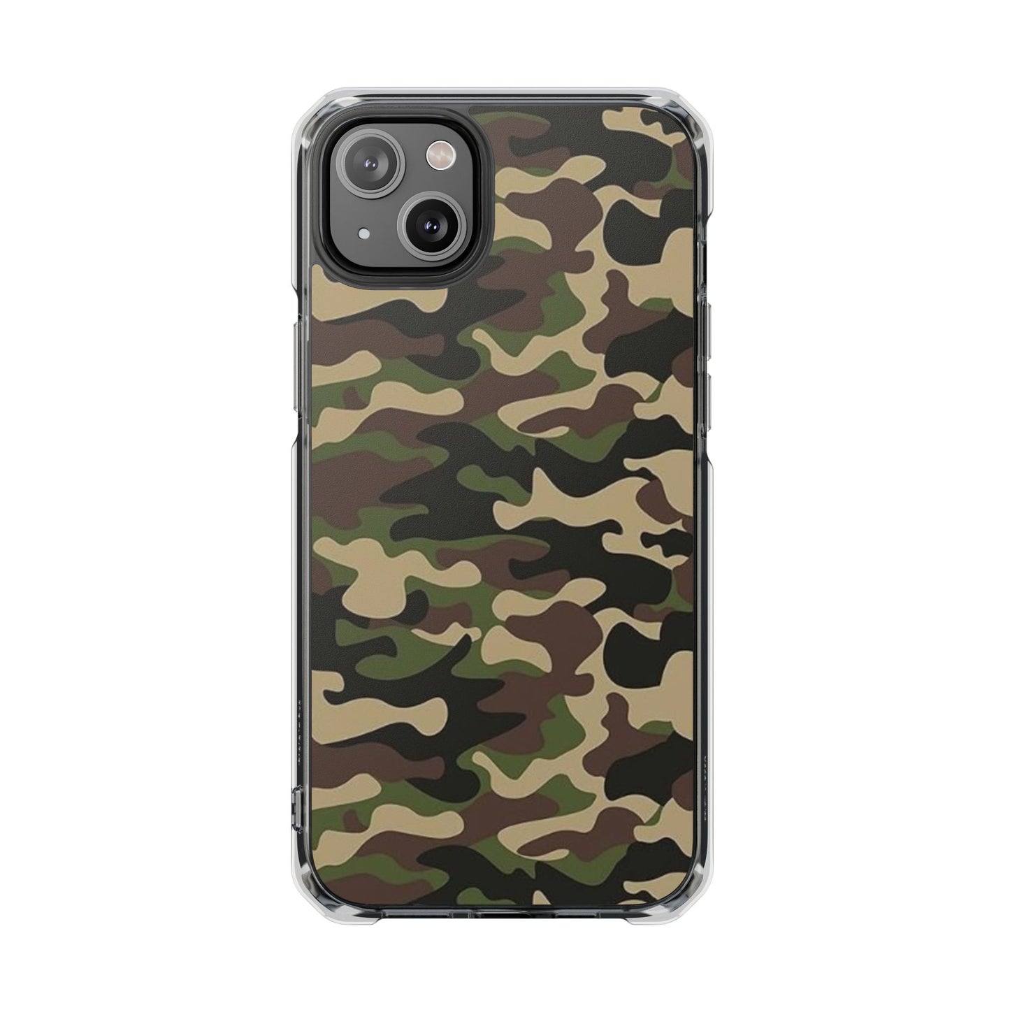 Camouflage Magnetic Clear Phone Case