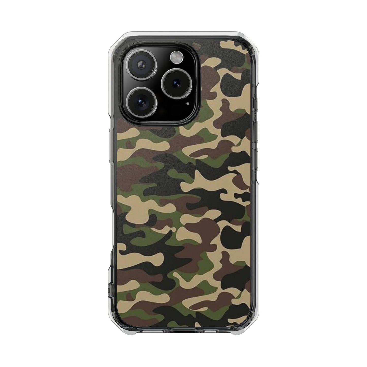 Camouflage Magnetic Clear Phone Case
