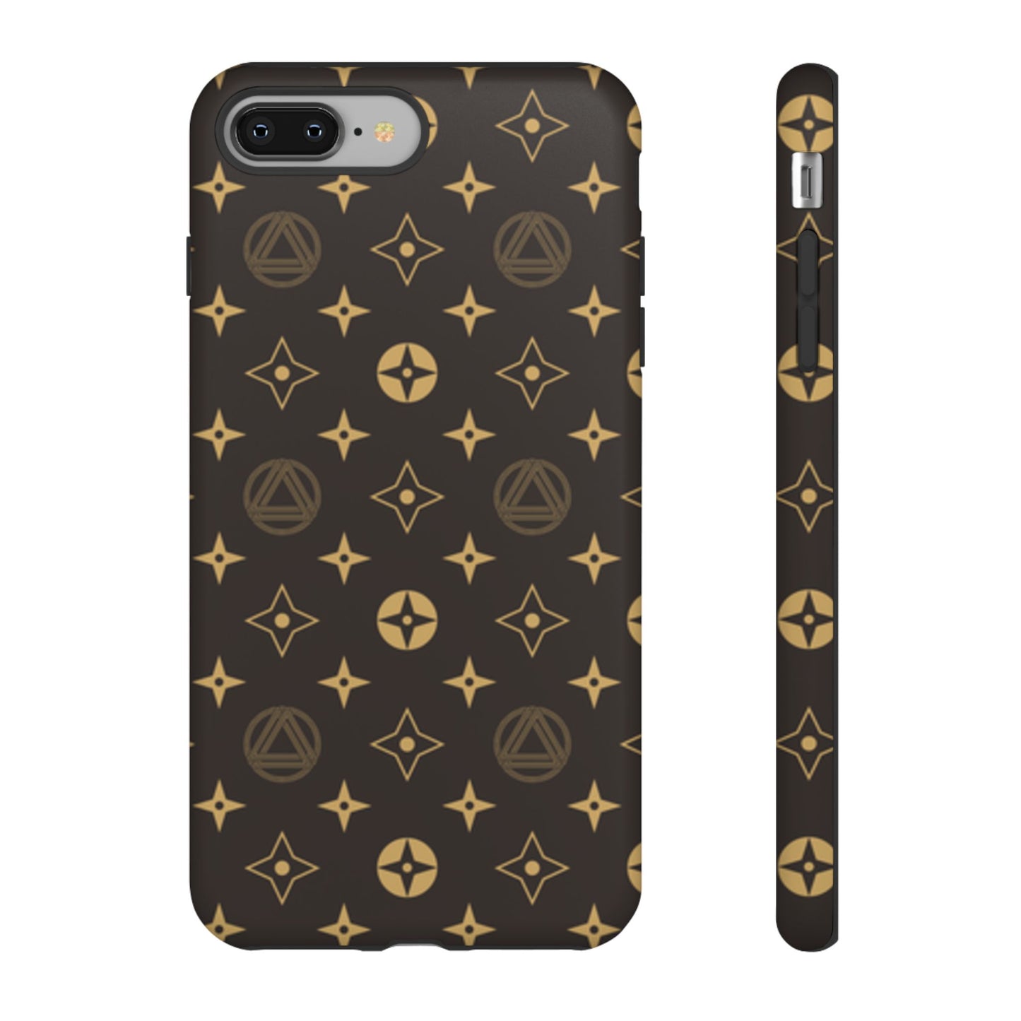 Stylish Phone Case with Abstract Gold Pattern