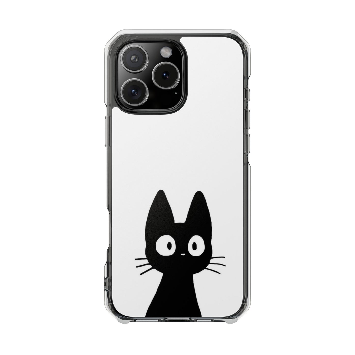 Cat-Themed Magnetic Clear Phone Case