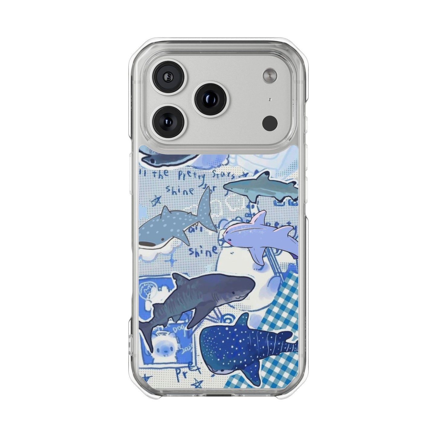Shark Collage Magnetic Clear Impact Cases