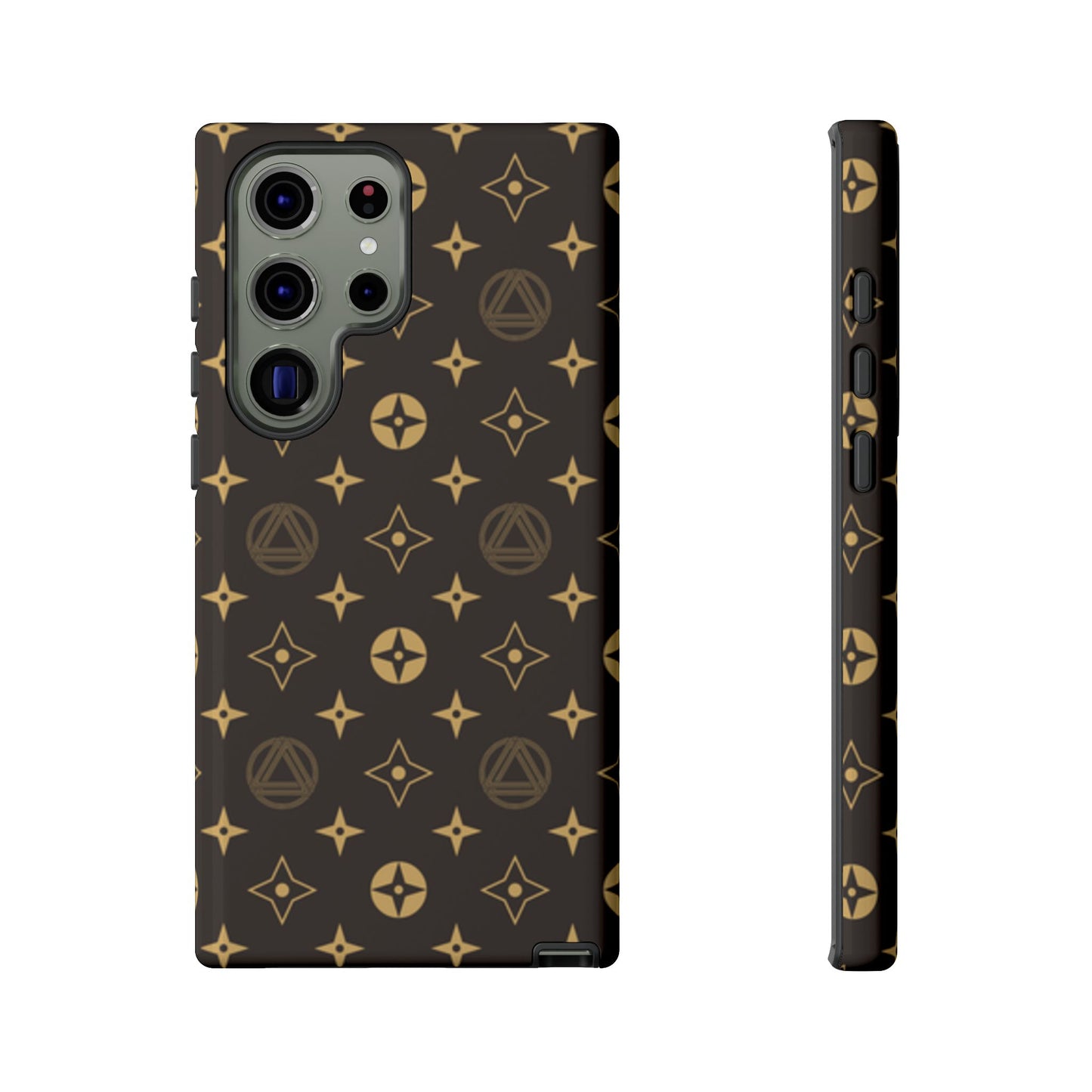 Stylish Phone Case with Abstract Gold Pattern