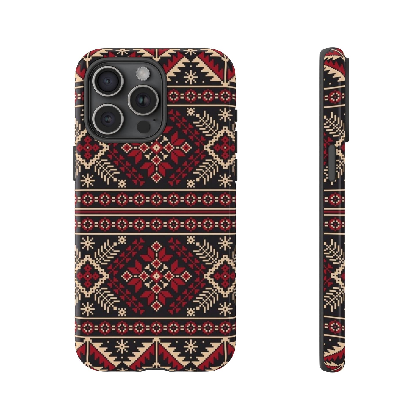 Palestinian Tatreez Black/Red/White