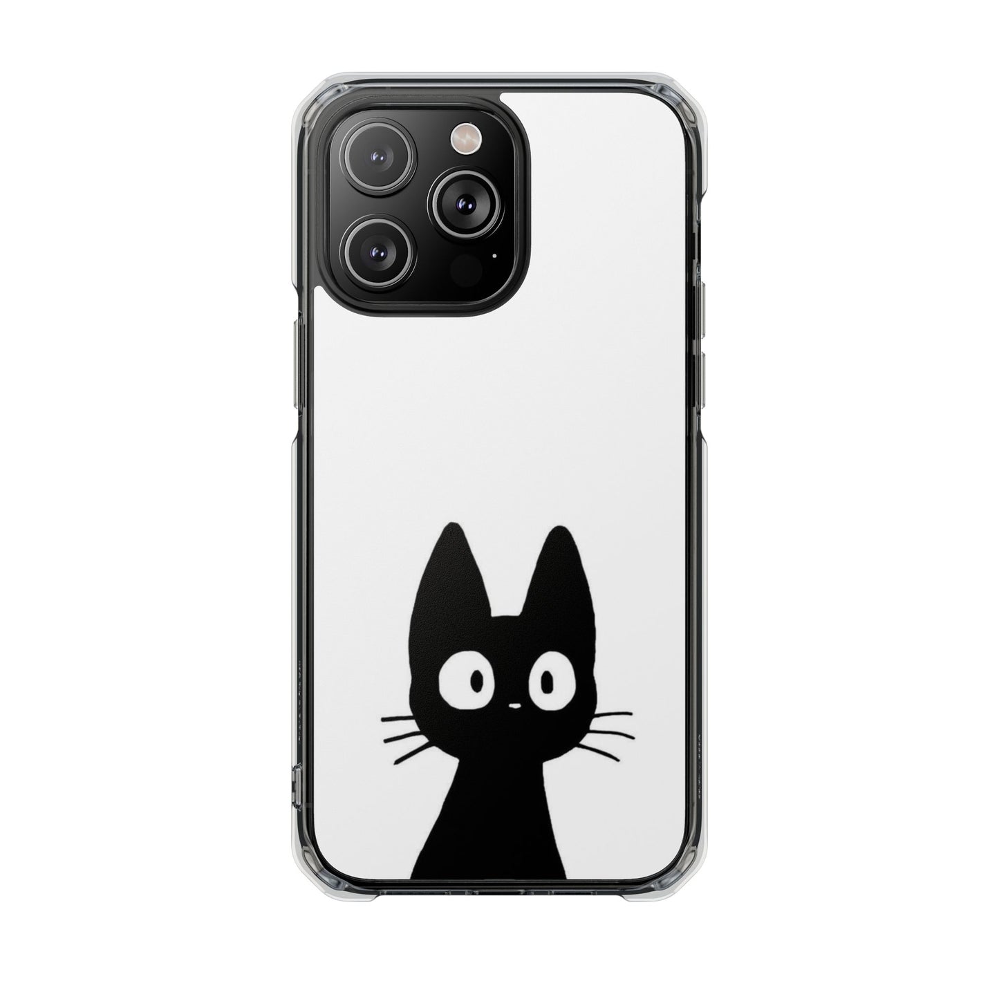 Cat-Themed Magnetic Clear Phone Case