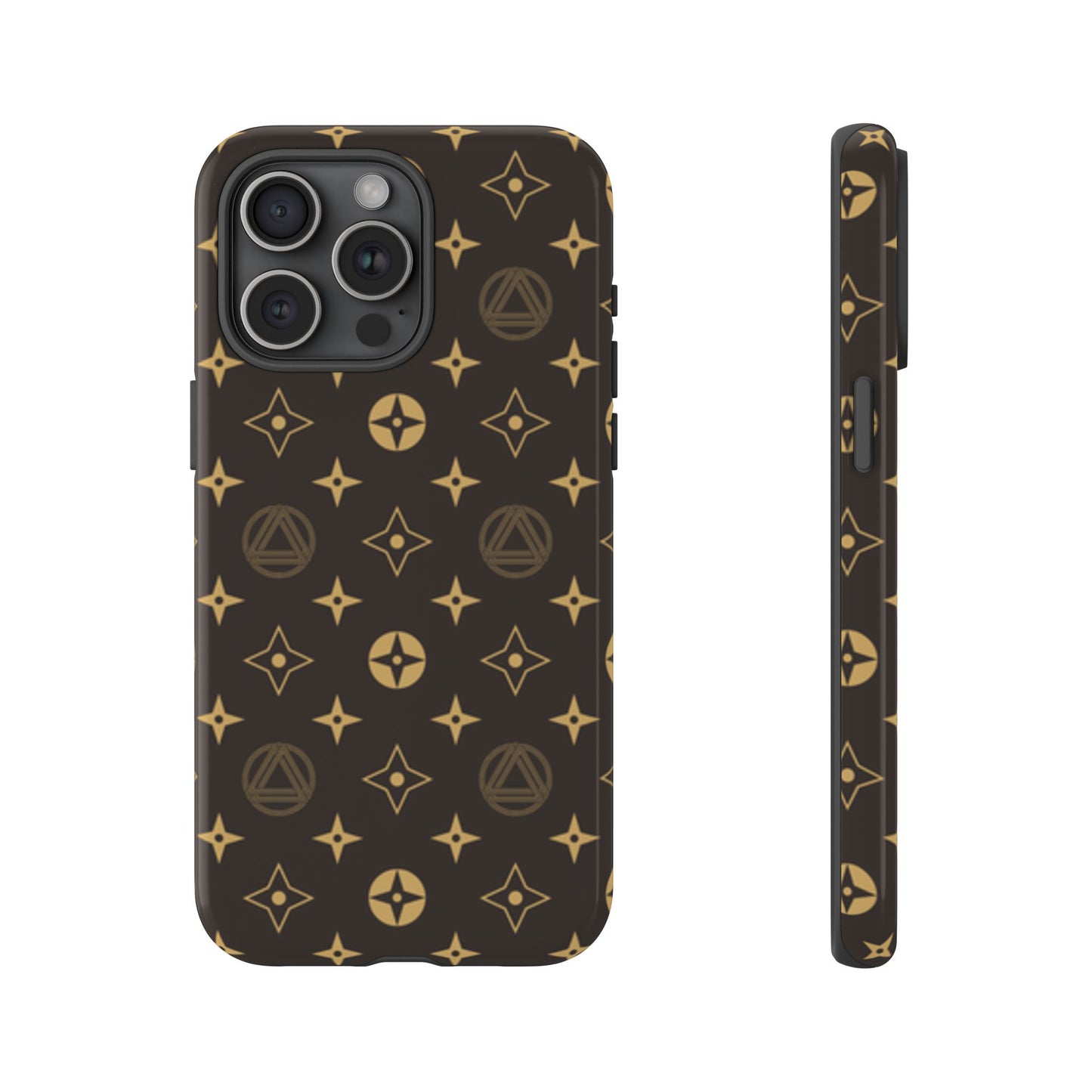 Stylish Phone Case with Abstract Gold Pattern
