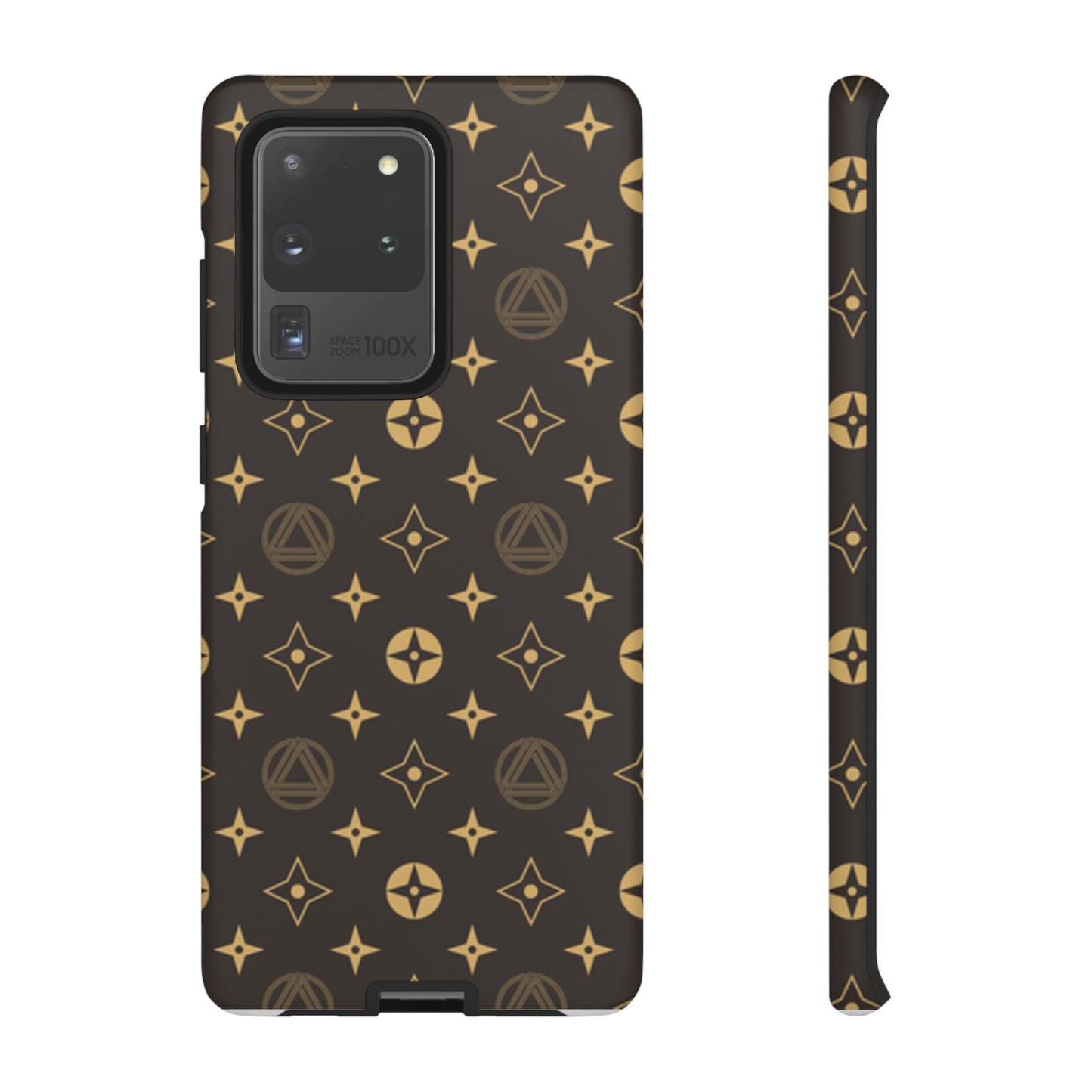Stylish Phone Case with Abstract Gold Pattern