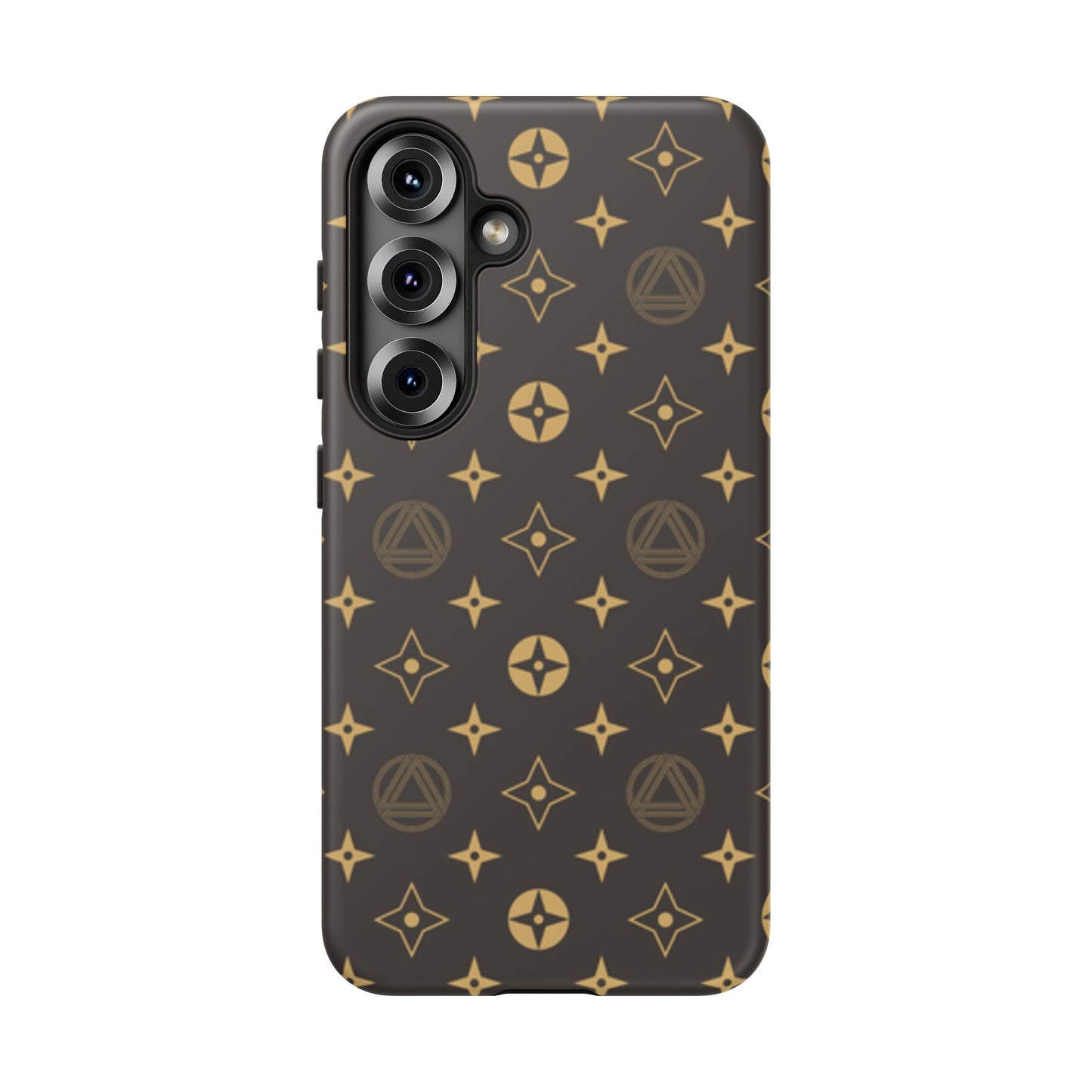 Stylish Phone Case with Abstract Gold Pattern