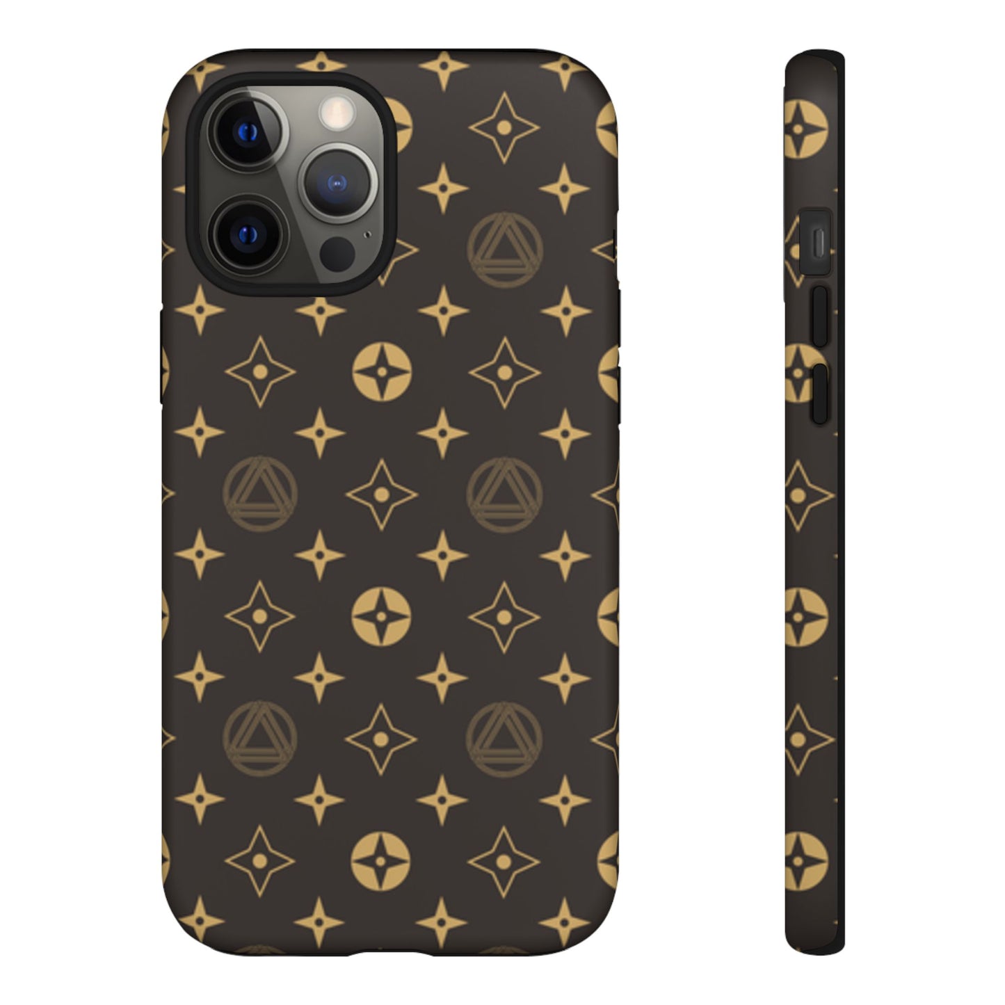 Stylish Phone Case with Abstract Gold Pattern