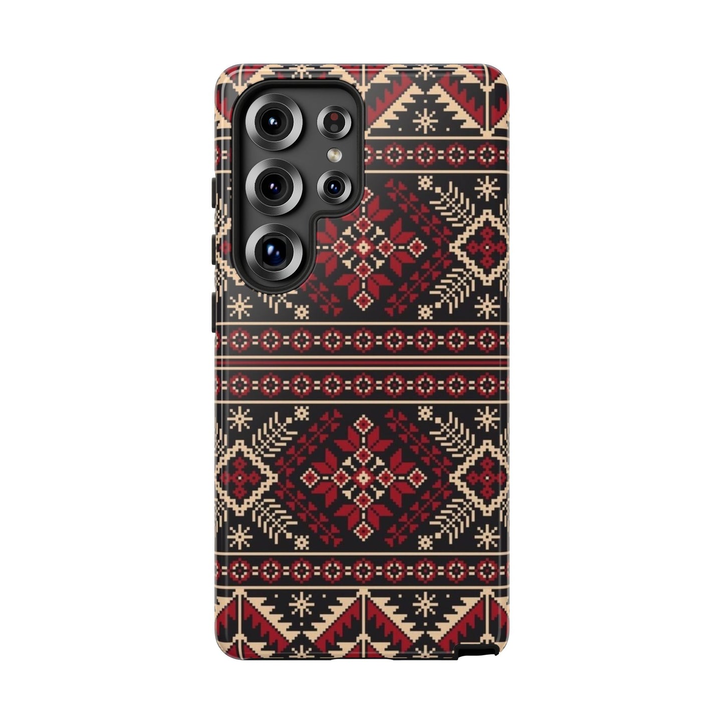 Palestinian Tatreez Black/Red/White
