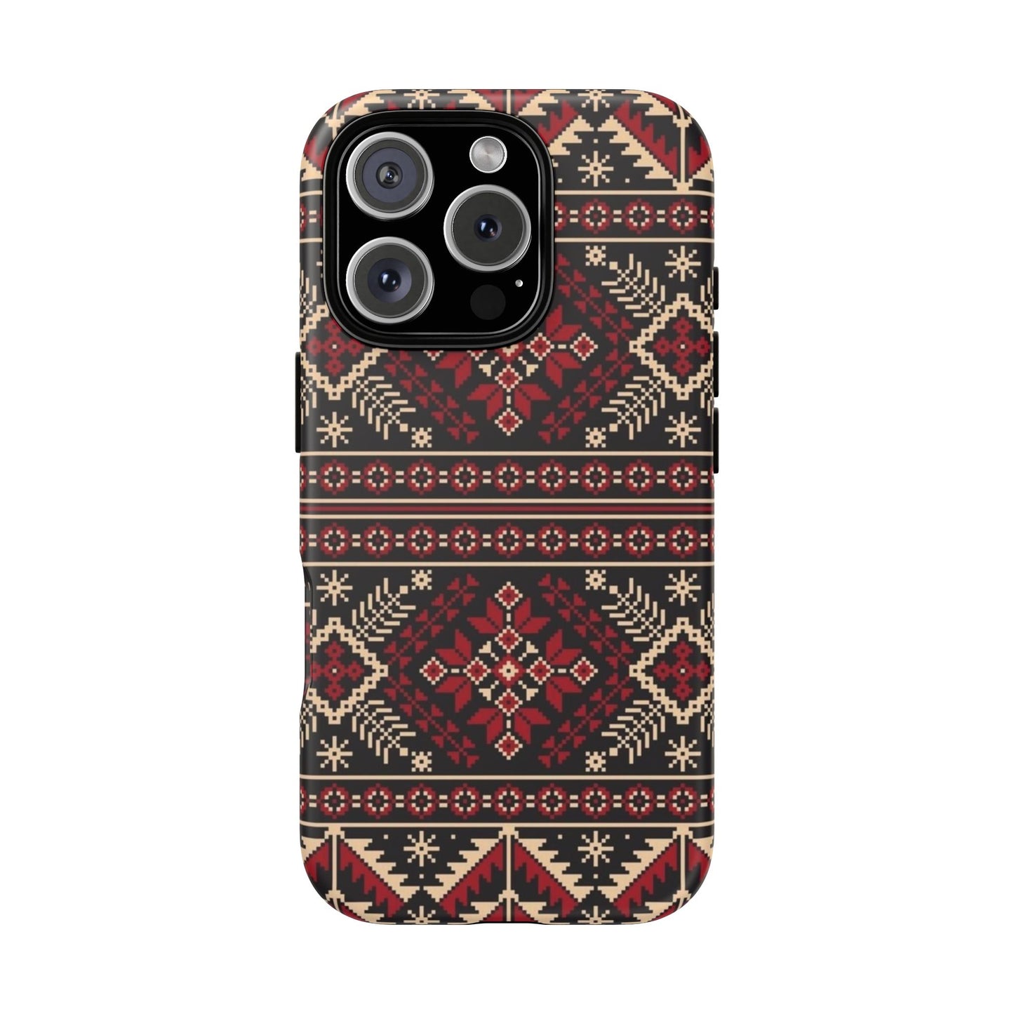 Palestinian Tatreez Black/Red/White