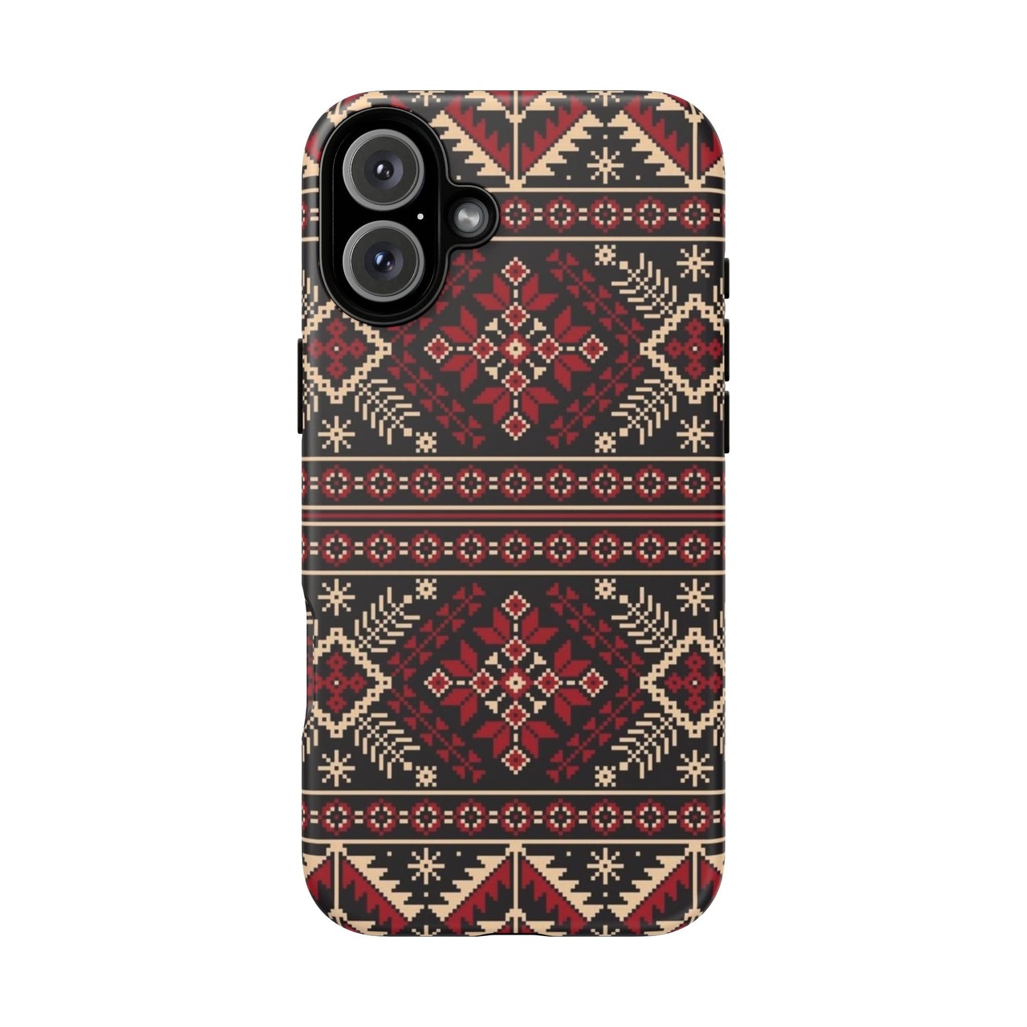 Palestinian Tatreez Black/Red/White