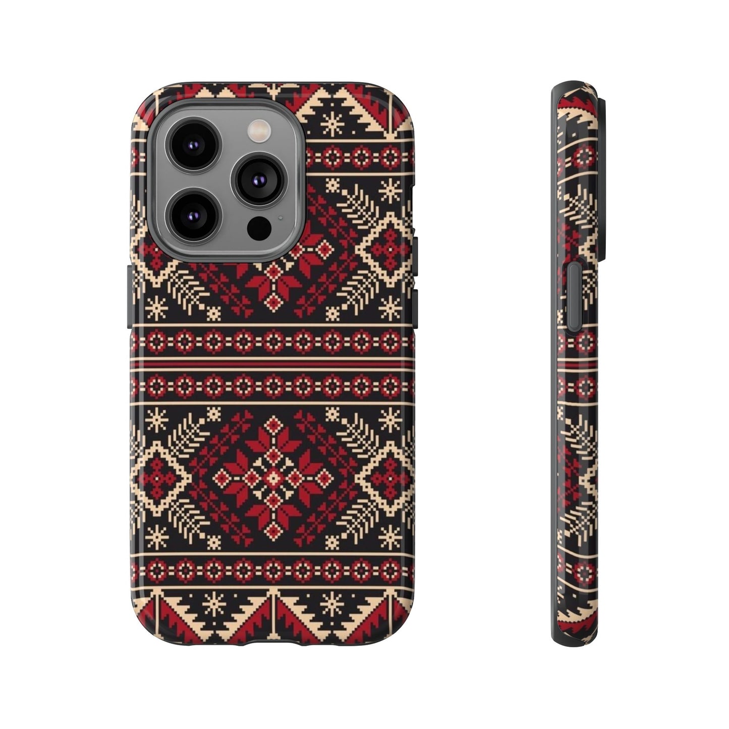 Palestinian Tatreez Black/Red/White
