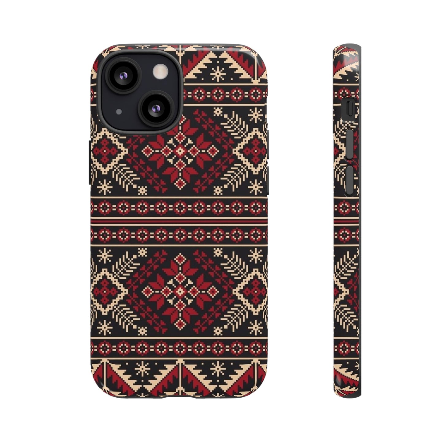 Palestinian Tatreez Black/Red/White