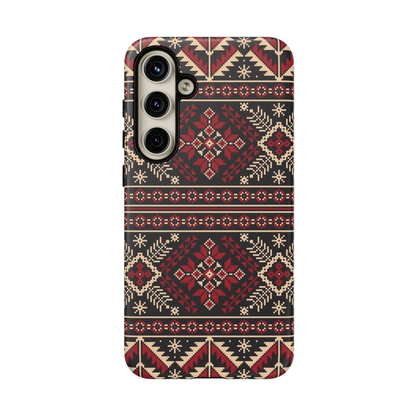 Palestinian Tatreez Black/Red/White