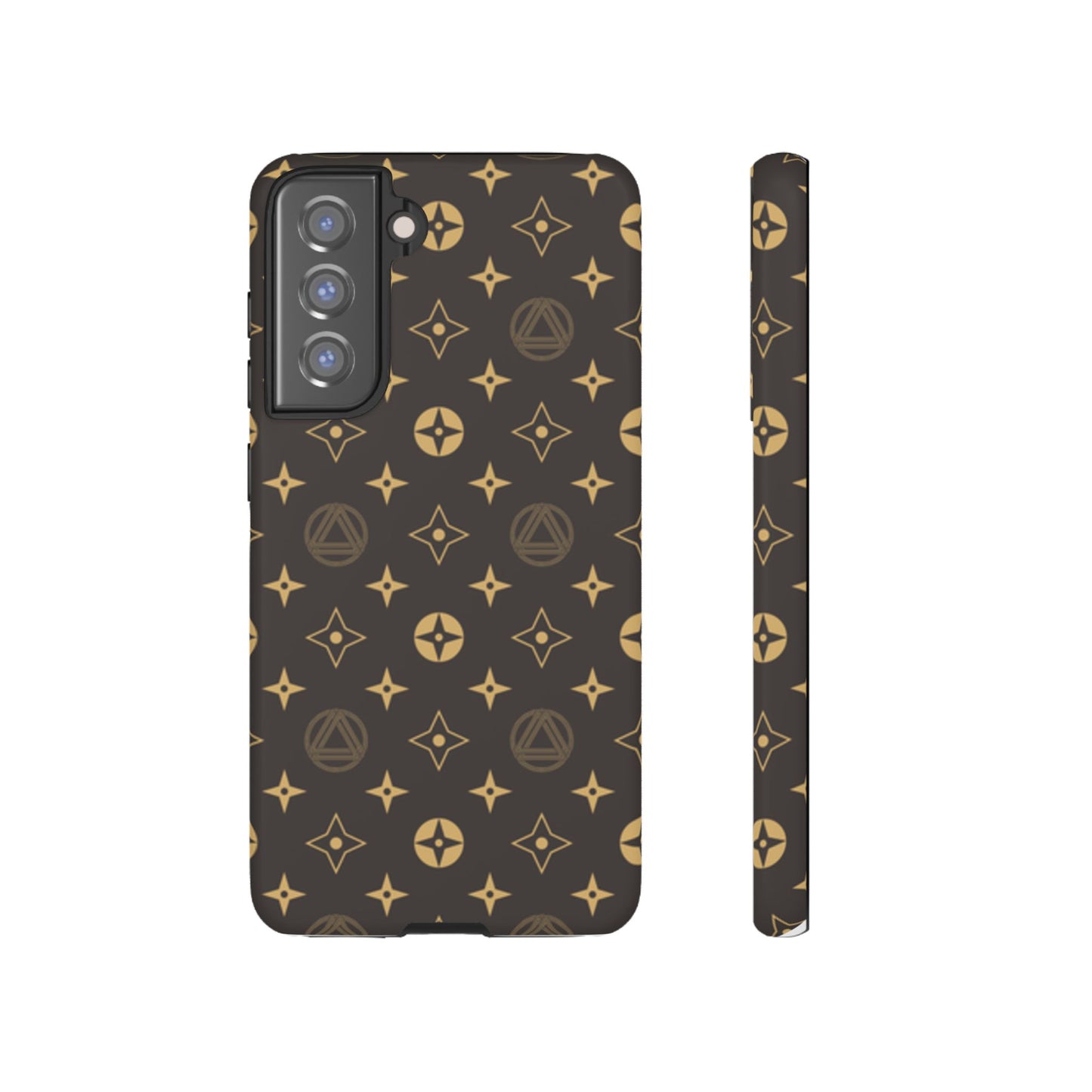 Stylish Phone Case with Abstract Gold Pattern