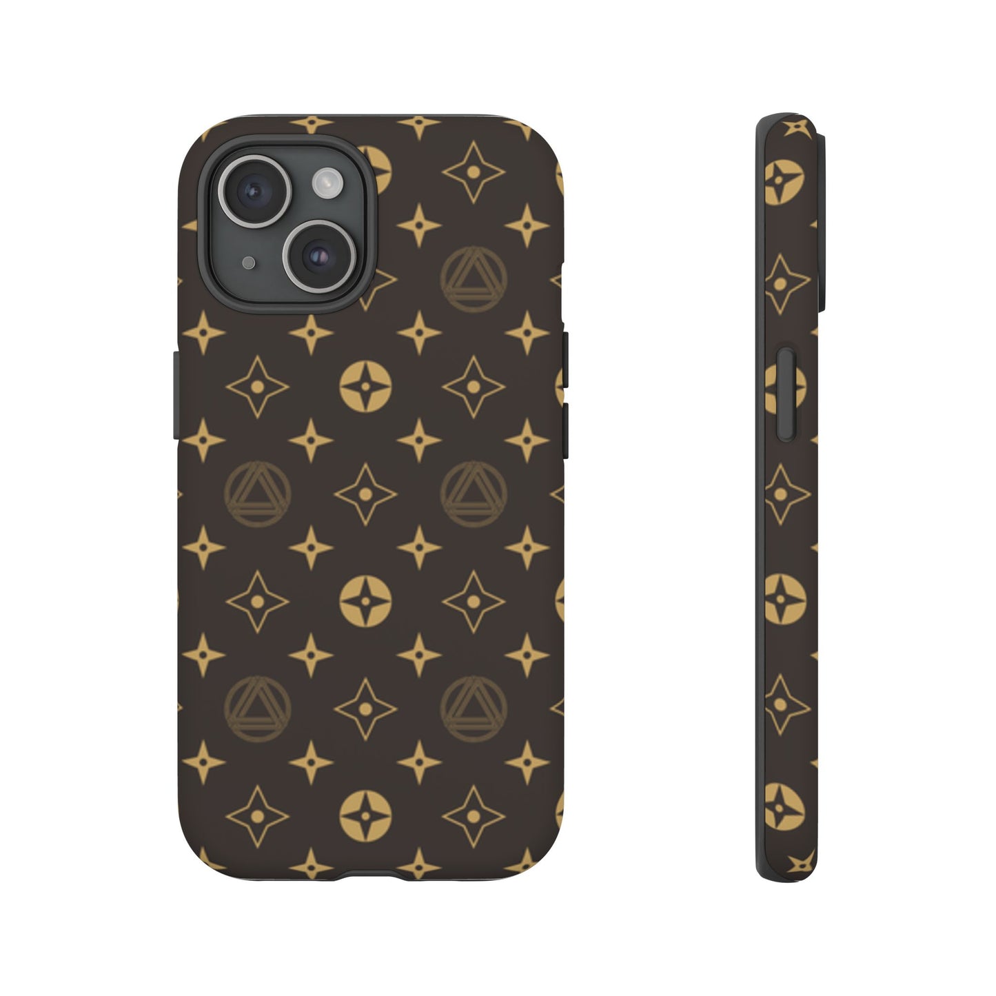 Stylish Phone Case with Abstract Gold Pattern