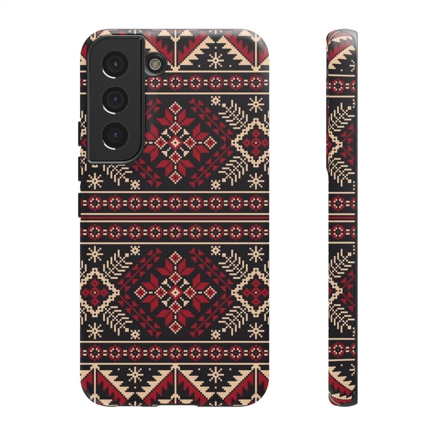Palestinian Tatreez Black/Red/White