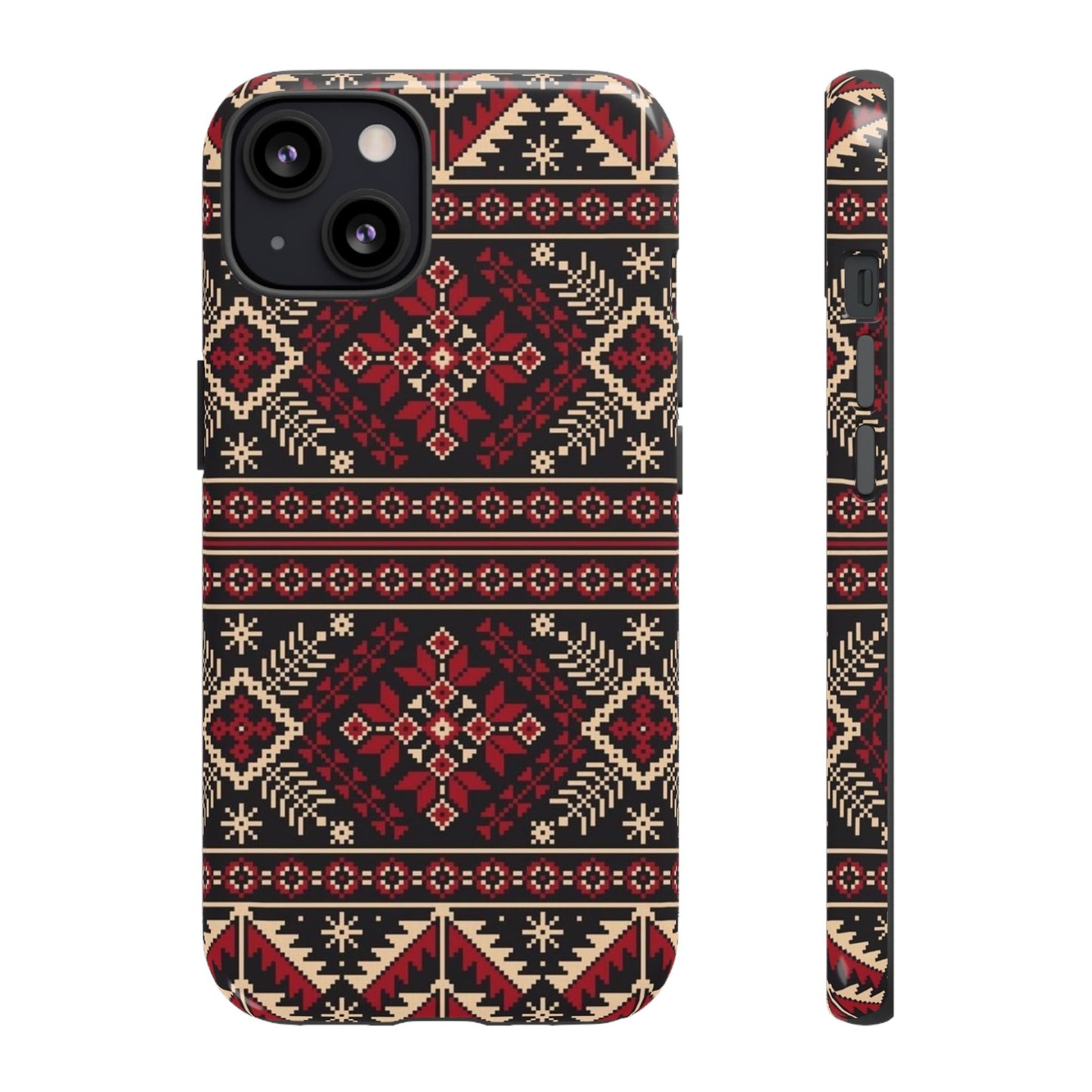 Palestinian Tatreez Black/Red/White