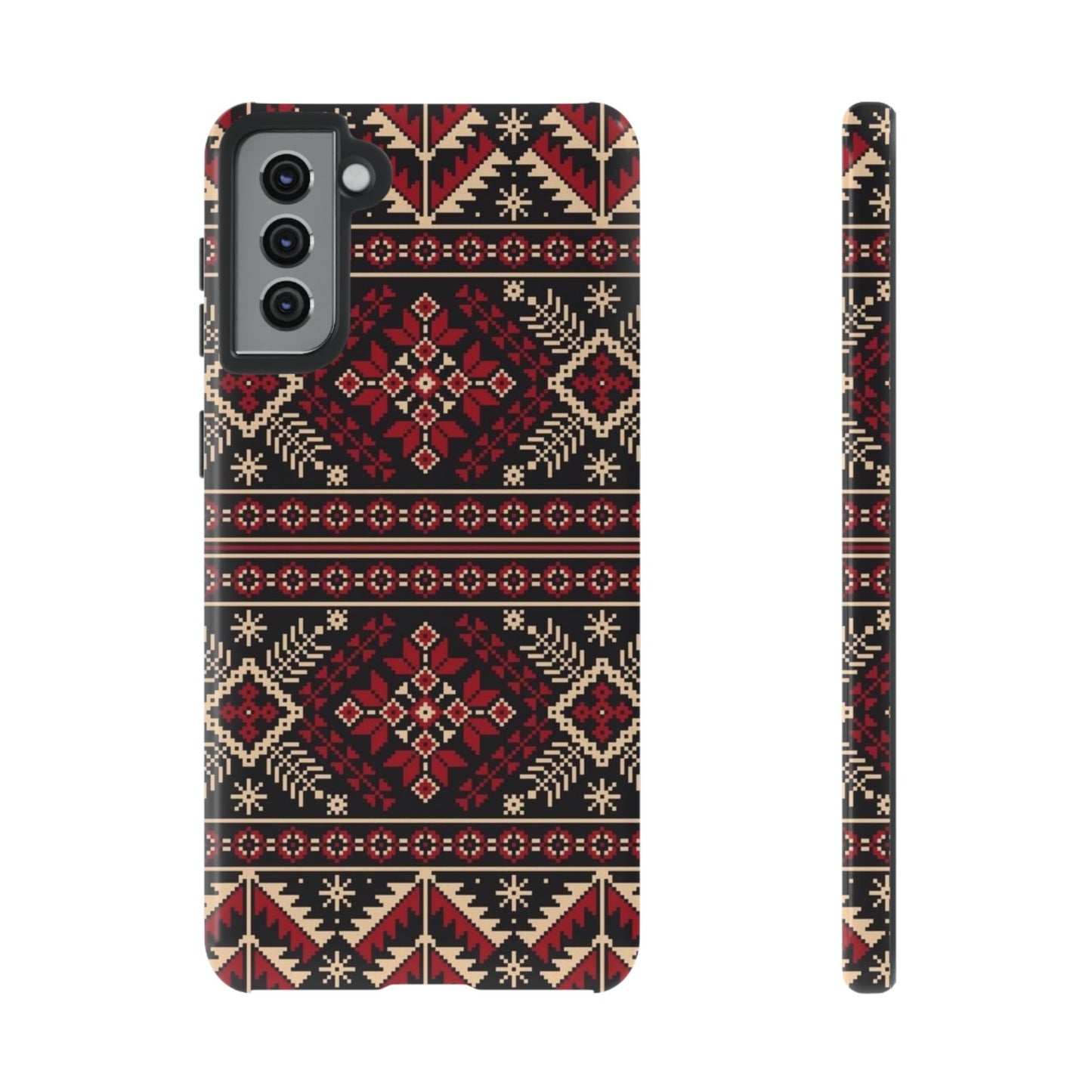 Palestinian Tatreez Black/Red/White