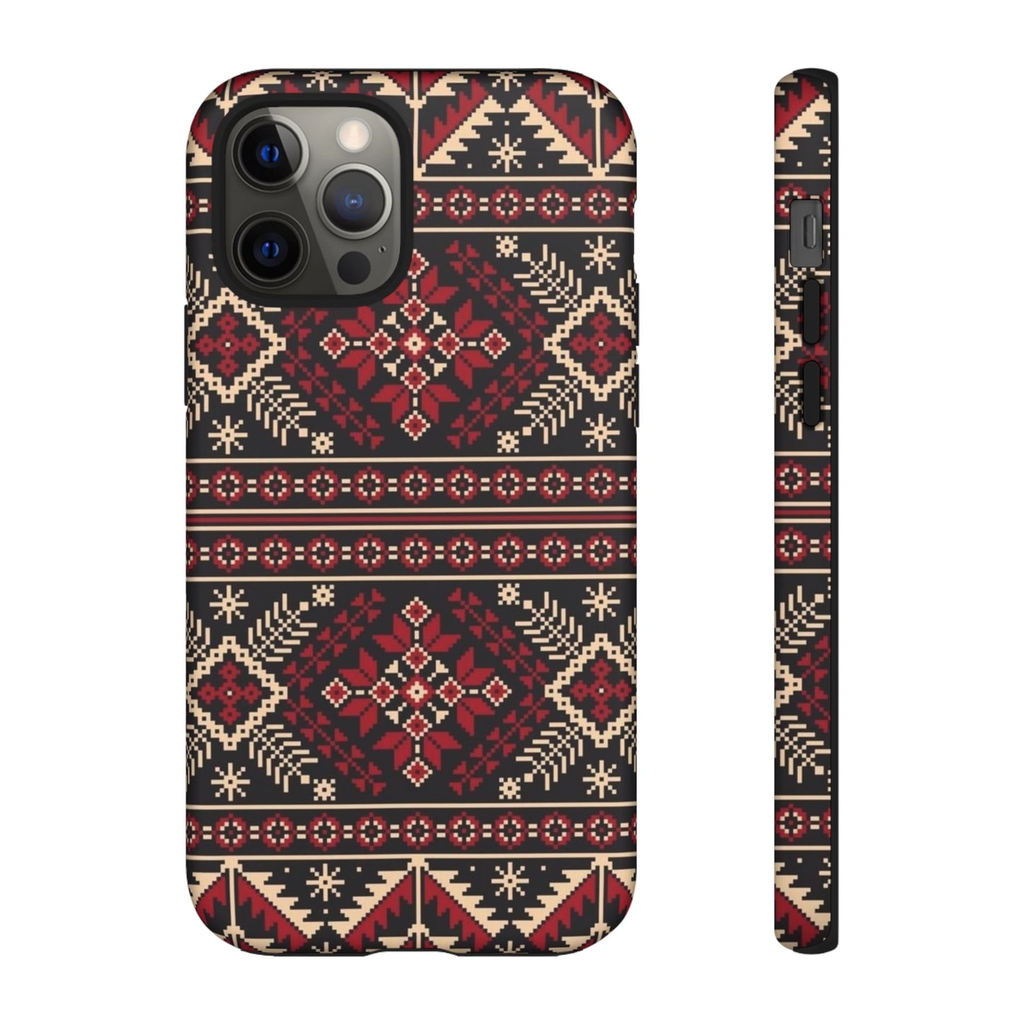 Palestinian Tatreez Black/Red/White