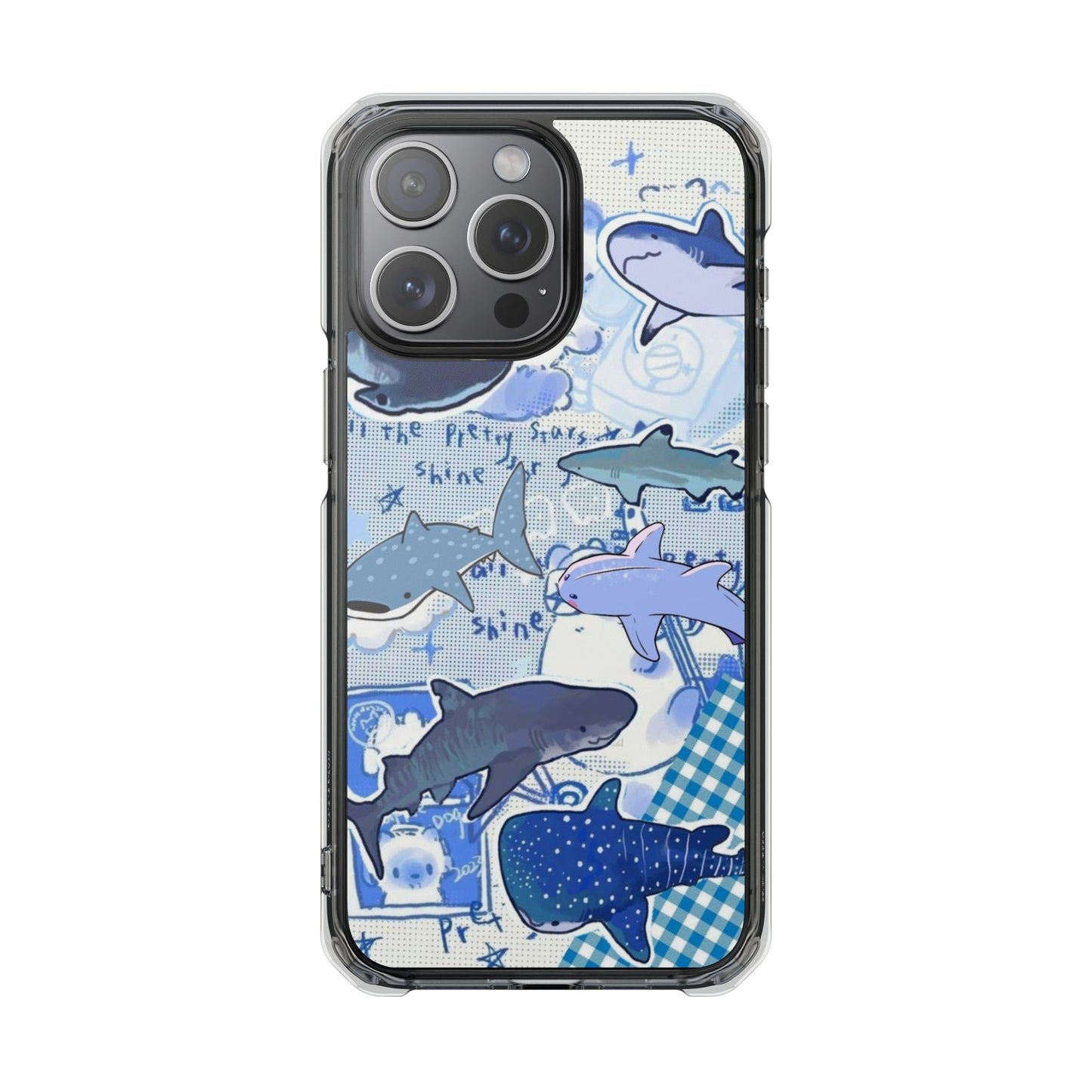 Shark Collage Magnetic Clear Impact Cases