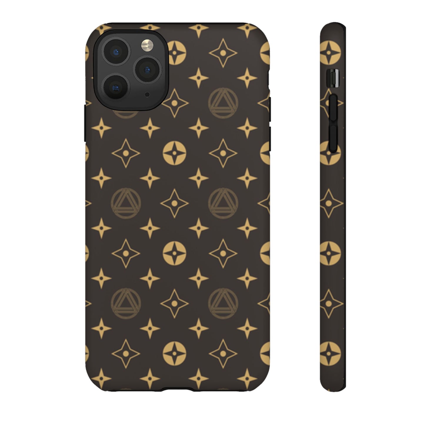 Stylish Phone Case with Abstract Gold Pattern