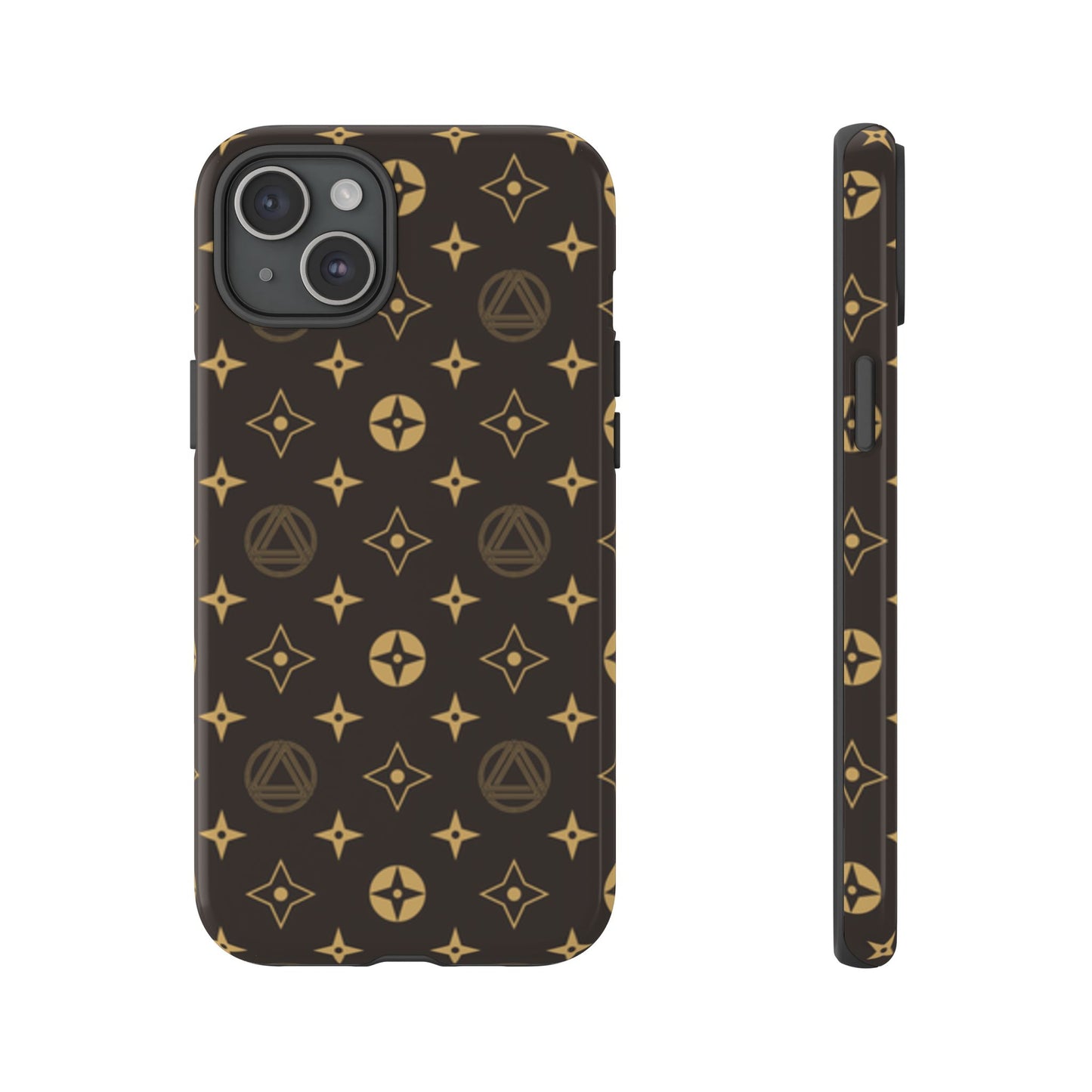 Stylish Phone Case with Abstract Gold Pattern