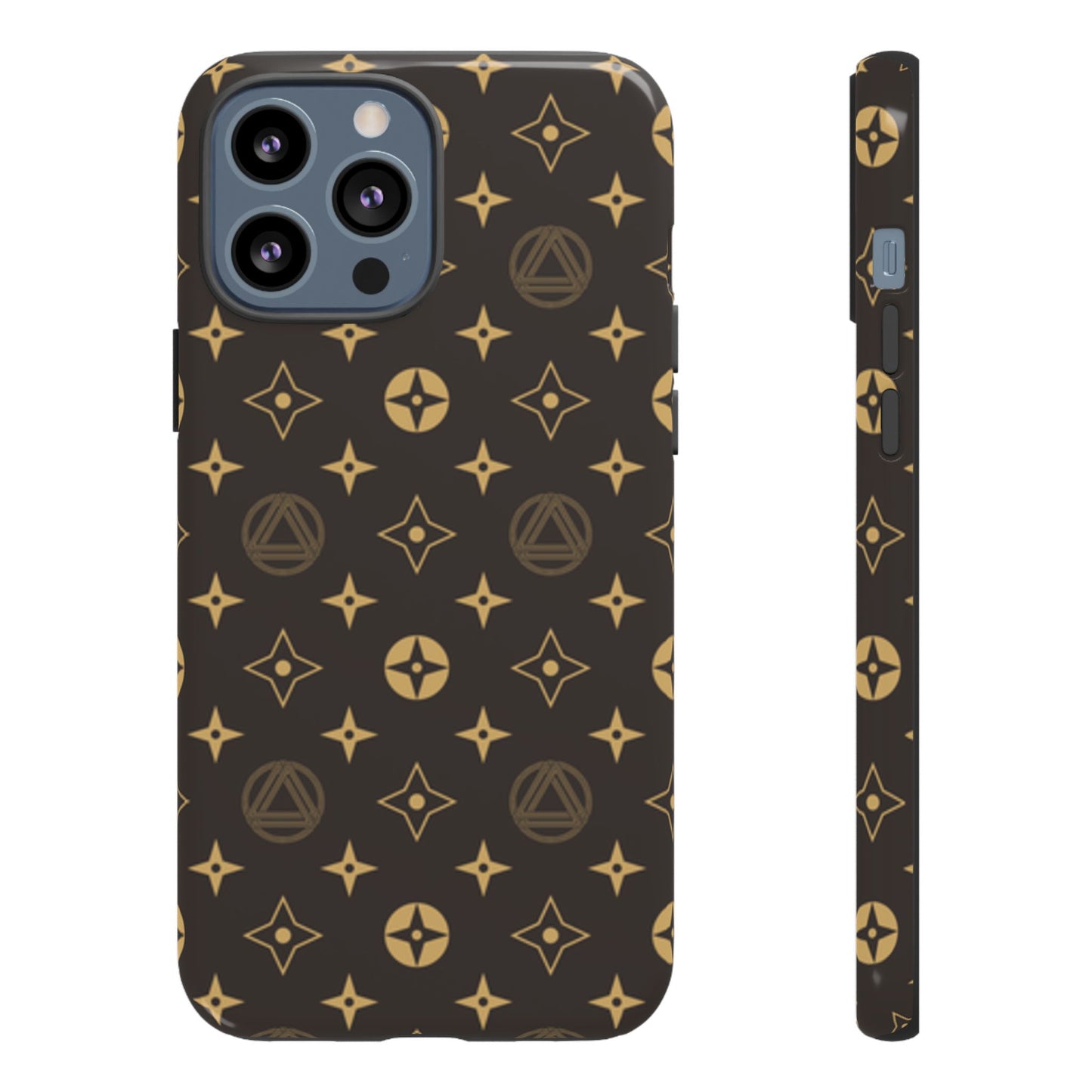 Stylish Phone Case with Abstract Gold Pattern