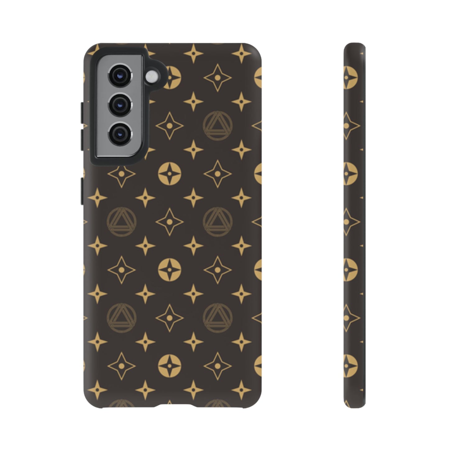 Stylish Phone Case with Abstract Gold Pattern