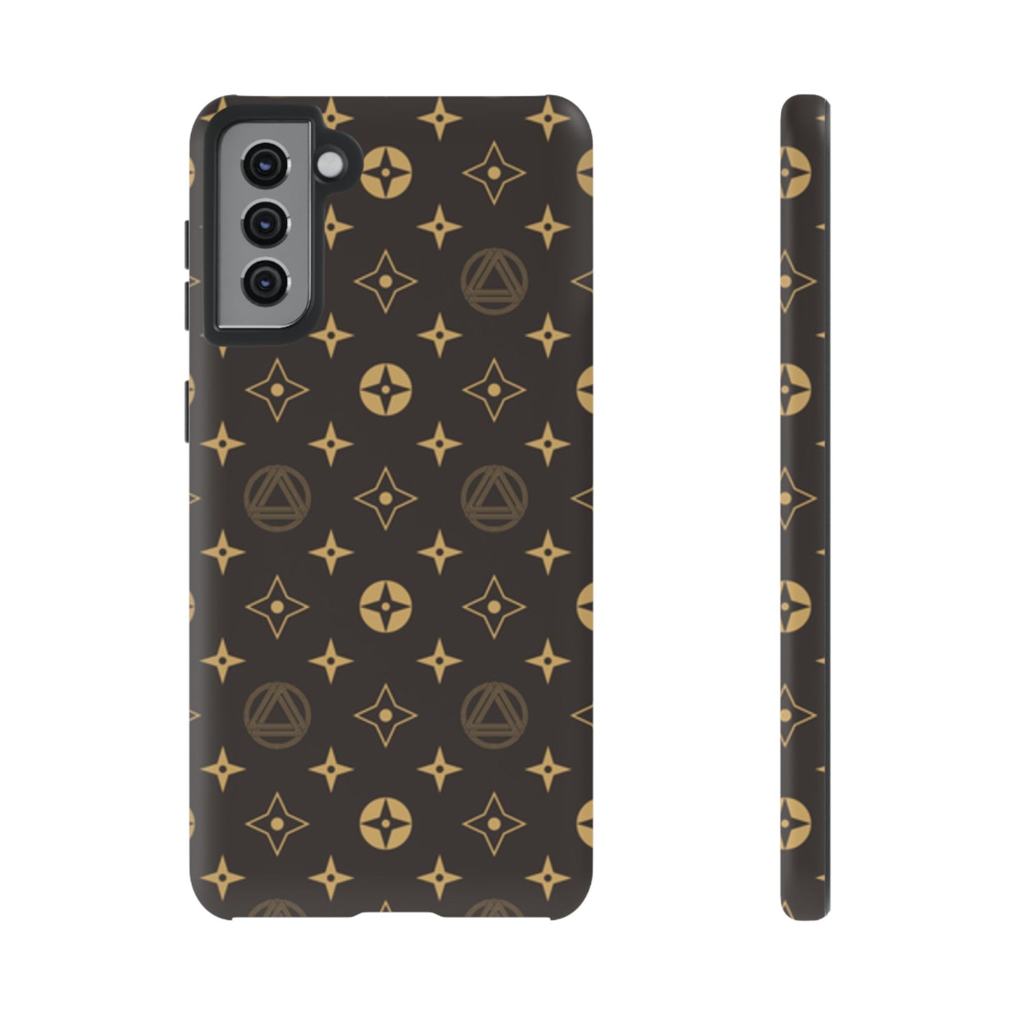 Stylish Phone Case with Abstract Gold Pattern